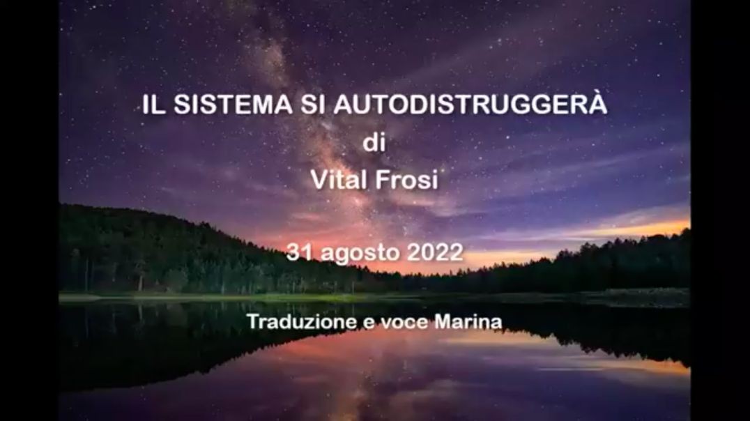 ⁣IL SISTEMA SI AUTODISTRUGGERÀ, di Vital Frosi