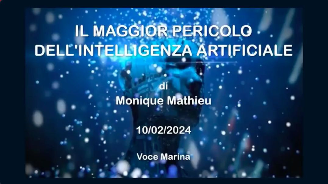 Il maggior pericolo dell'intelligenza artificiale:  Monique Mathieu