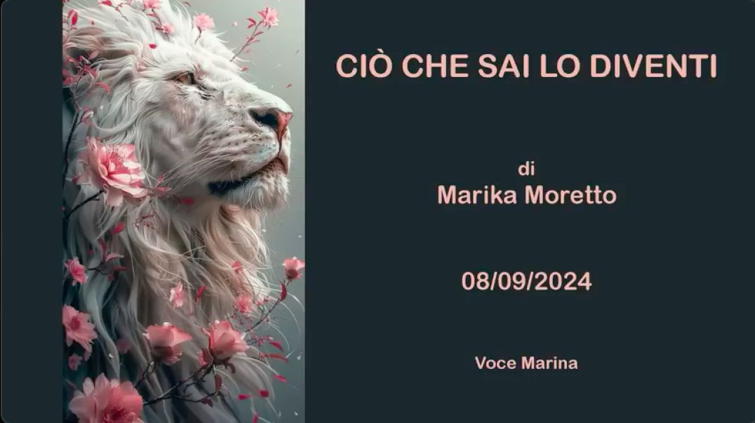 ⁣CIÒ CHE SAI LO DIVENTI: Di Marika Moretto