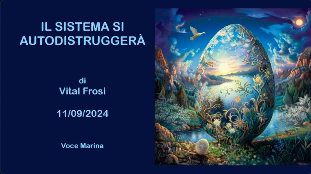 ⁣IL SISTEMA SI AUTODISTRUGGERÀ, di Vital Frosi