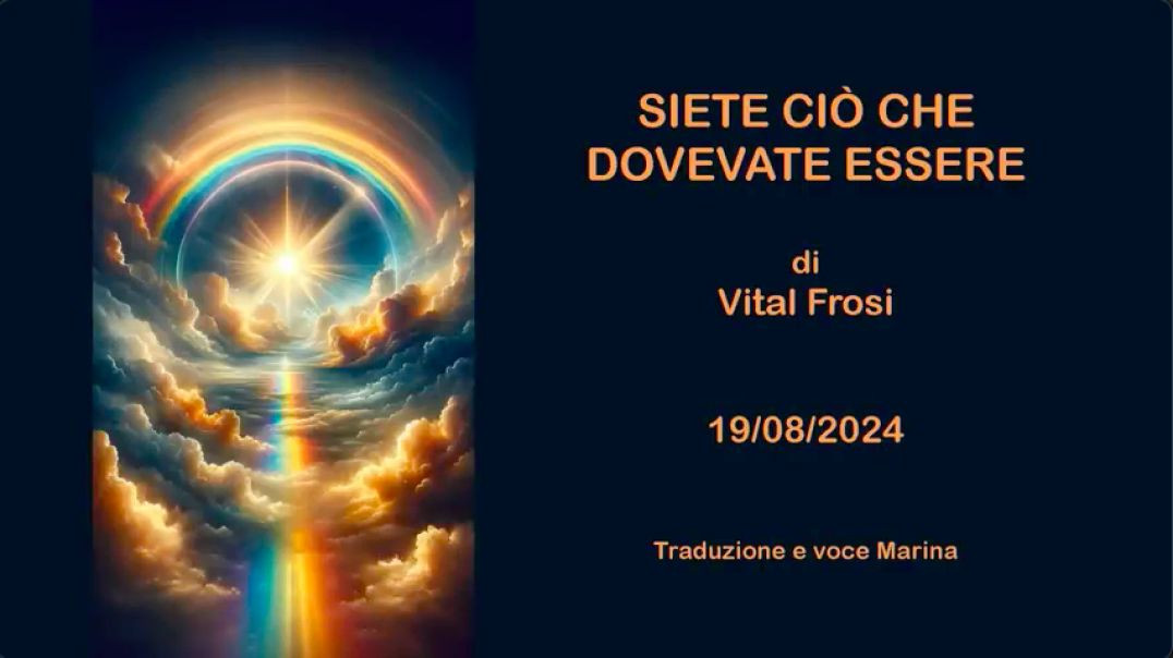 ⁣Siete ciò che dovevate essere: Di Vital Frosi