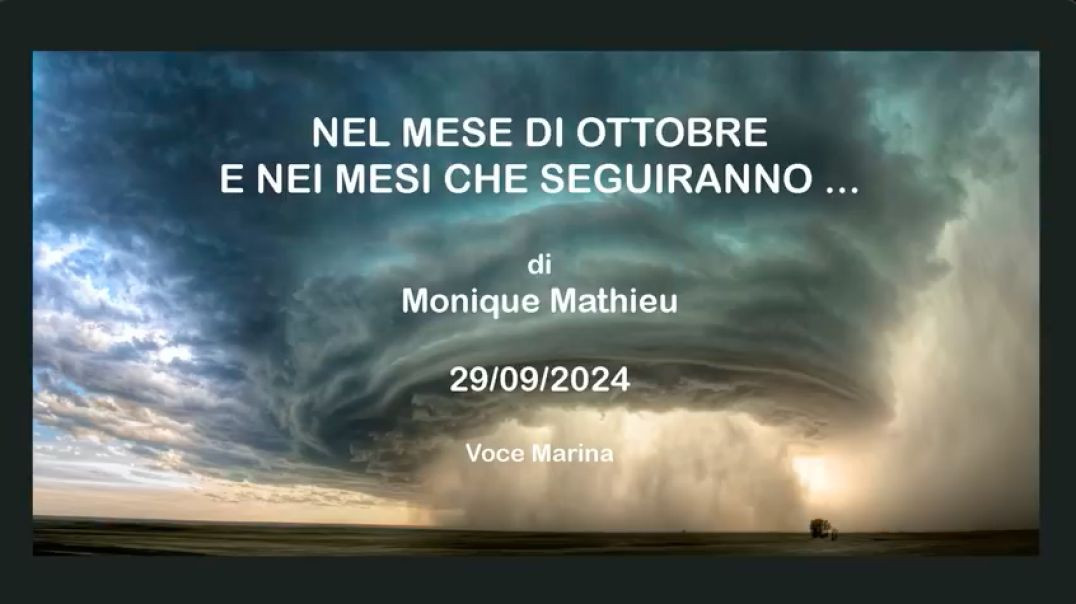 ⁣Nel mese di ottobre e nei mesi che seguiranno: Di Monique Mathieu