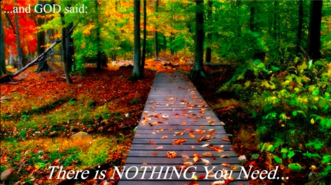 And God Said: There is Nothing You Need