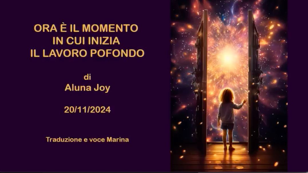 Ora è il momento in cui inizia il lavoro profondo: Di Aluna Joy